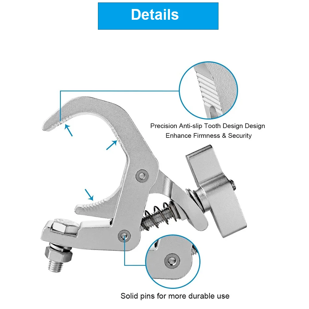 Imagem -04 - Alumínio Truss Clamp para Mover a Cabeça Luzes do Palco Luminárias Truss Clamp Peças Lote