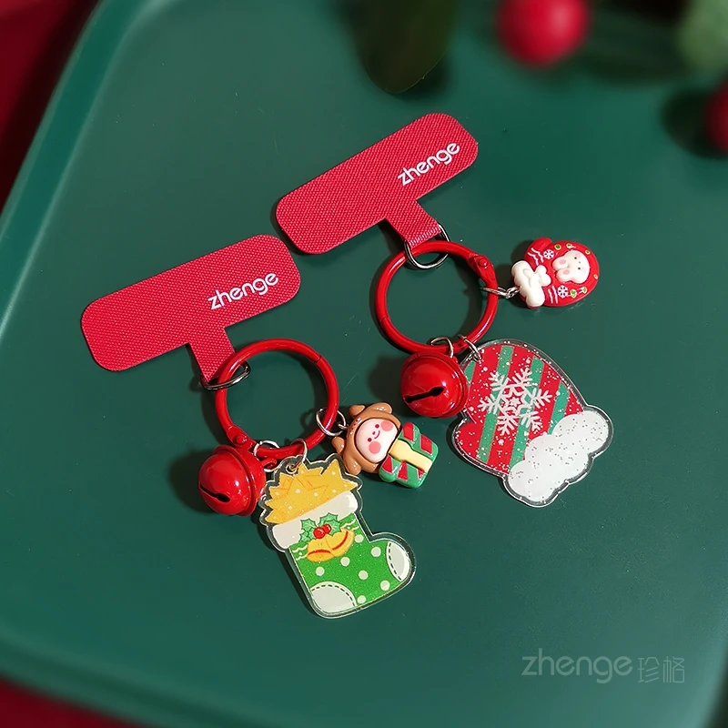 

Christmas Mobile Phone Lanyard Bell Pendant, Universal New Product for Santa Claus Jewelry