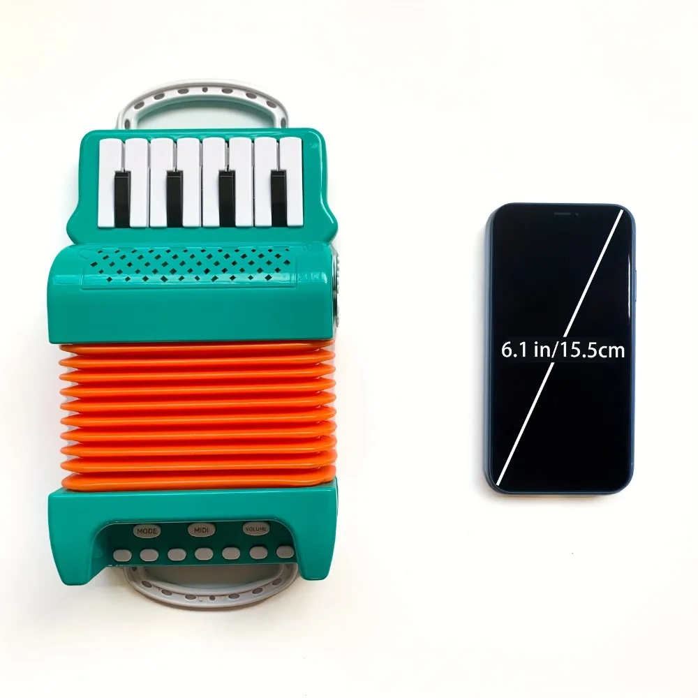 Juguete de acordeón con teclado de 12 teclas para niños pequeños, instrumento Musical, juguetes educativos, regalos de desarrollo de interés musical para niños