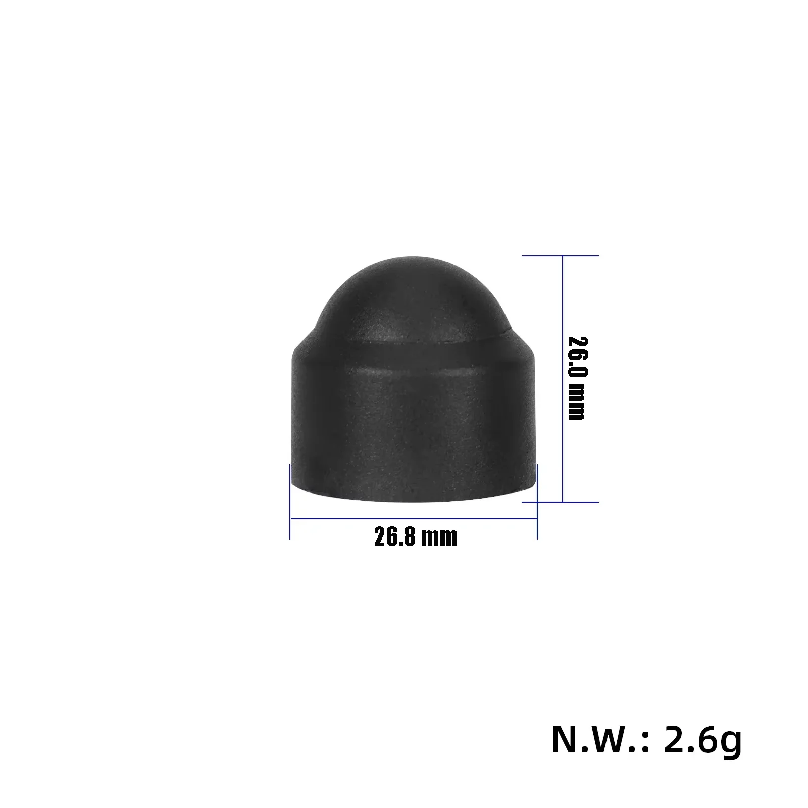 M14 Schutzkappe für Muttern, 2 Stück, für Kukirin G4 Elektroroller, Hinterrad, linke und rechte Achsbolzenabdeckung, Ersatzteile – Detail 2
