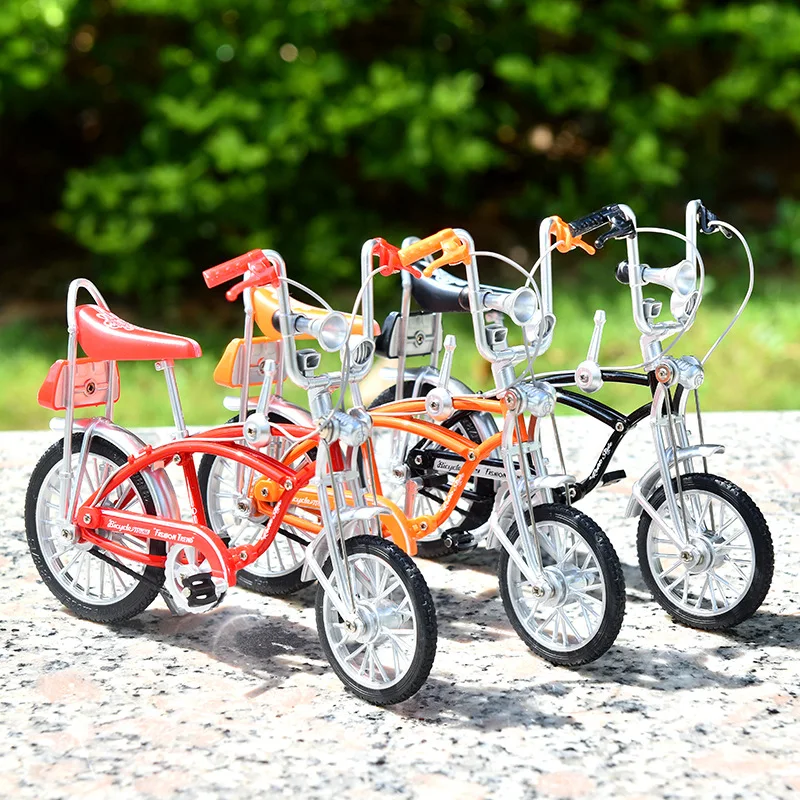 1:8 Scale Alloy Full Suspension Mountain Bike Model Mini Simulated Bicycle Desktop Ornament Collectible Gift for Boys Hobby Disp
