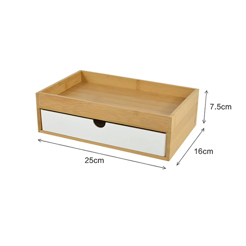 1Pc Retro Wooden Drawer Storage Box Office Desktop Storage Cabinet Sundries Finishing Box Drawer Type Jewelry Cosmetic Organizer