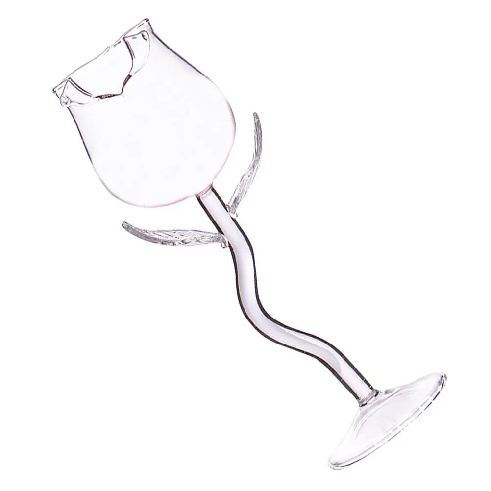 

1Pcs Creative Rose Wine Glasses Unique Glass Design for Birthday Celebration Cocktail Party Dining Room Bar Hotel Decorative Use