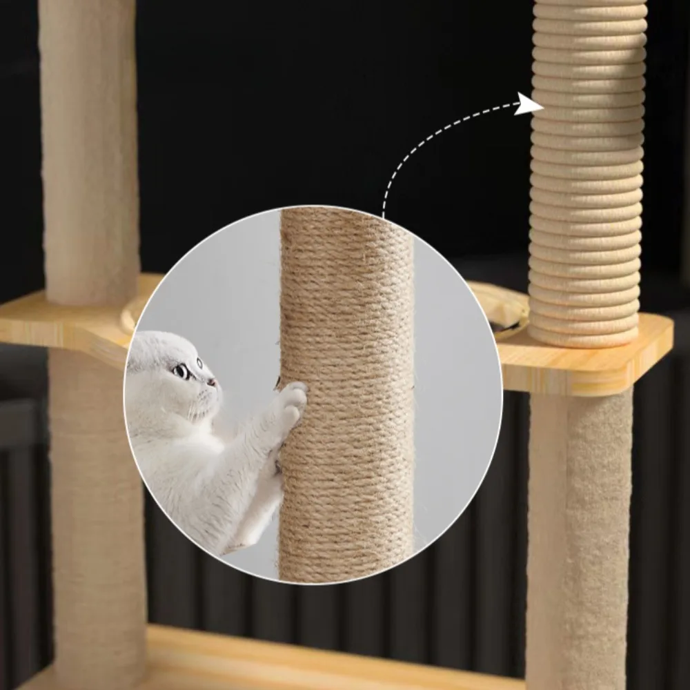 Modern Scratching Post Climbing Jumping Toy Luxury Large Space Capsule Outdoor Toy Cat Tree Tower Multi-Layer Cat Climbing Frame