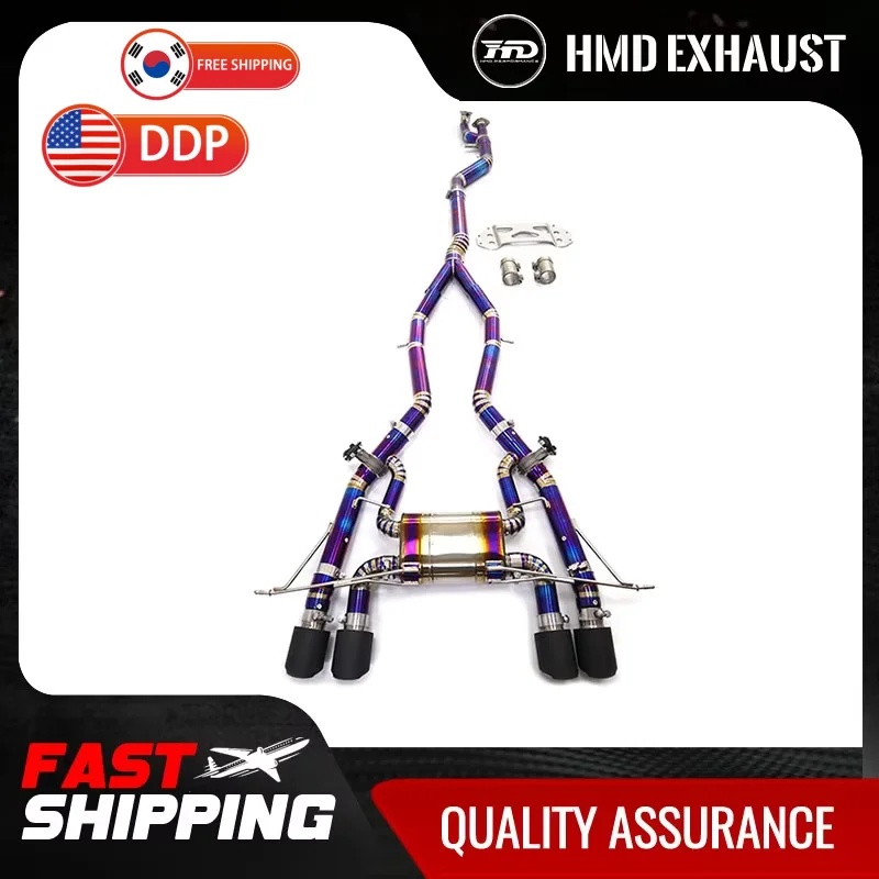 

HMD Hot sale Titanium alloy Exhaust System Performance Catback exhaust for BMW M3 M4 G80 G82 3.0T Muffler With Valves