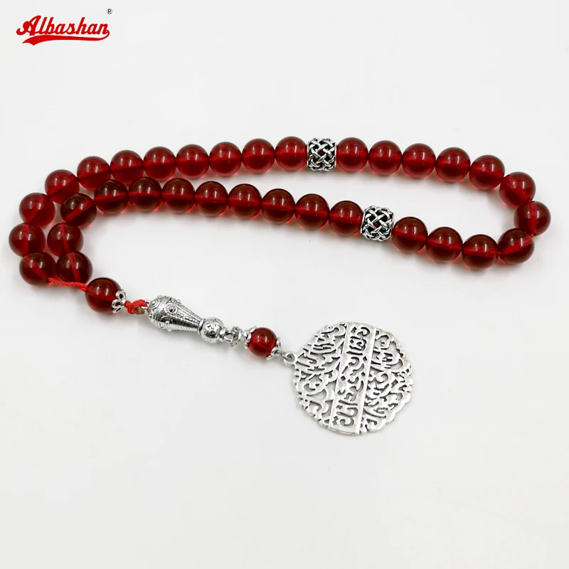 

Tasbih Red Resin arabic accessories misbaha muslim prayer beads islamic rosary Bracelets ramadan Eid gift