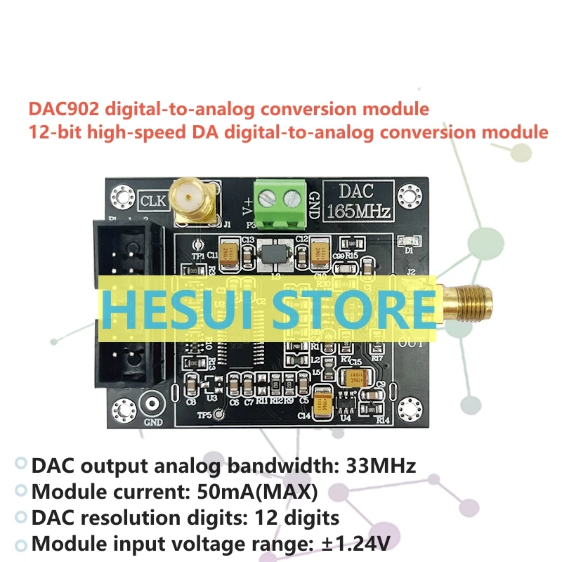 DAC902E DAC902 High speed DA module DAC module board high SFDR 12-bit parallel 165MSPS