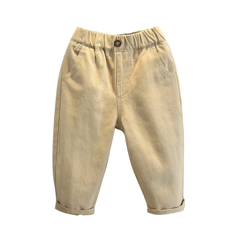 2025 New Spring and Autumn Stylish Baby Boy's Workwear Pants, Casual Long Pants, Kids' Cotton Workwear Pants90-150cm
