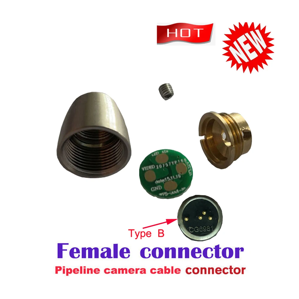 

Pipe Camera Drain Sewer Inspection Camera Cable Repair Replacement Connector Cable Connection For 5mm Cable