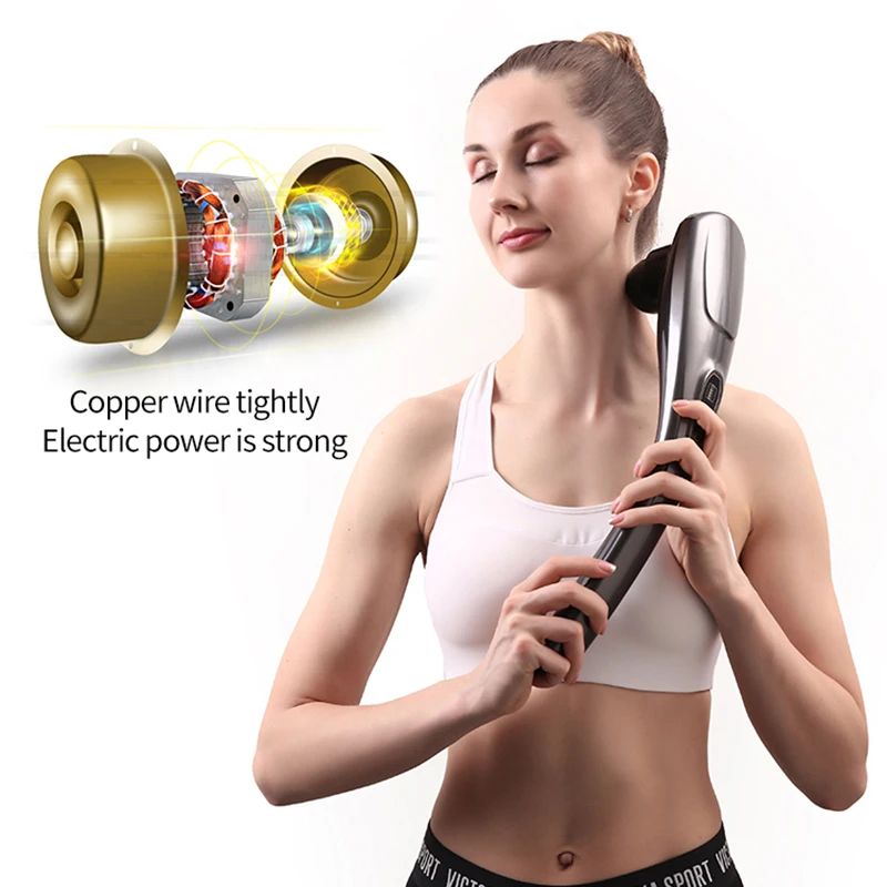 NEWEST Electric Dolphin Massage Stick Cervical Massager Neck Shoulder Waist Home Massage Hammer Back Multifunctional Whole Body