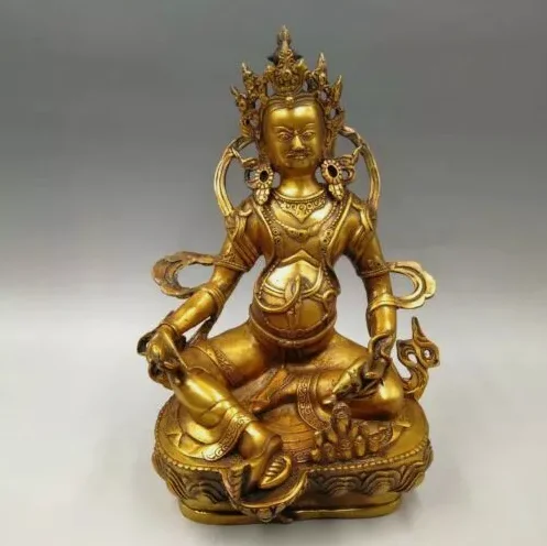 antique bronze statue buddha God Bodhisattva Nepal God of wealth ~Wish U Wealth