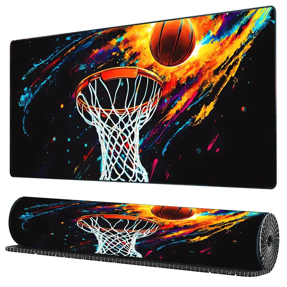 

Cool basketball-themed items Mouse Pad Large Computer Office Game Mat Rubber Non-slip Gaming Keyboard Mousepad Long Desk Pads