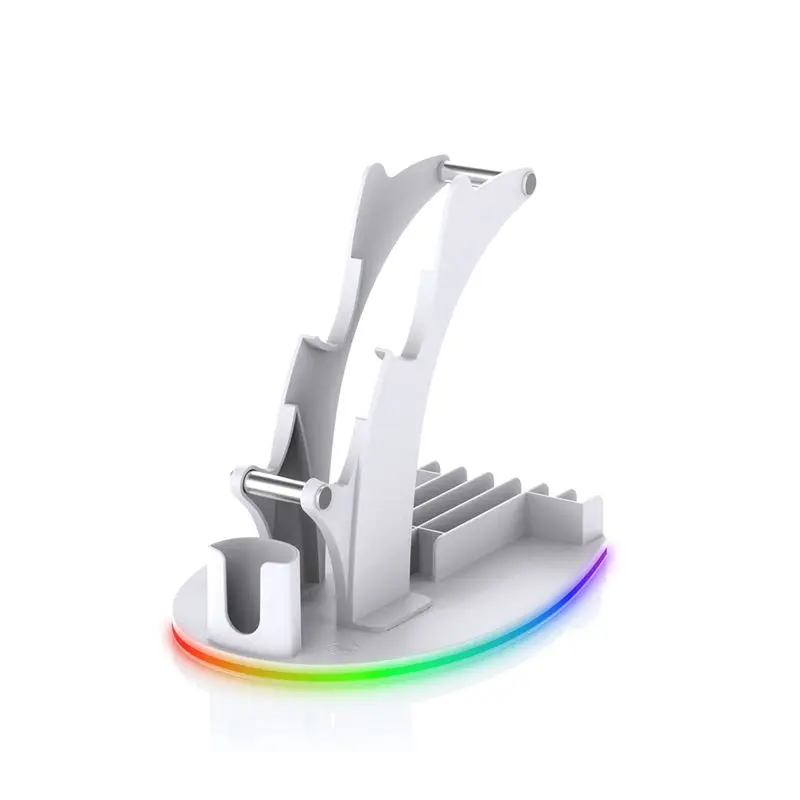 

Подставка для хранения FEDI-For PS5 с RGB-подсветкой для контроллеров, наушников, пультов и дисков, белая