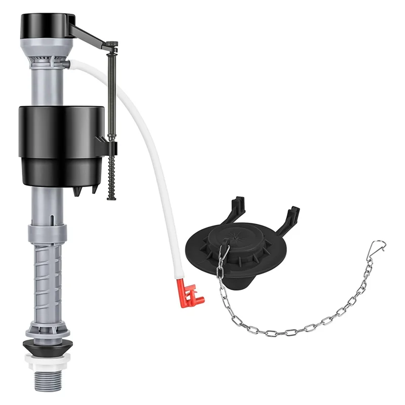 ABKO-Universal Toilet Repair Kit Includes Adjustable Fill Valve 2-Inch Flapper, Quiet & Easy Installation