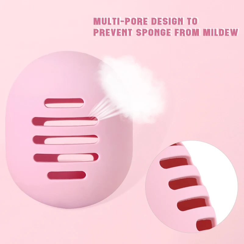 1Pcs Make-Up Schwamm Halter Umweltfreundliche Silikon Schönheit Multi-loch Mixer Lagerung Fall Reise Protable Cosmetic Puff Halter box