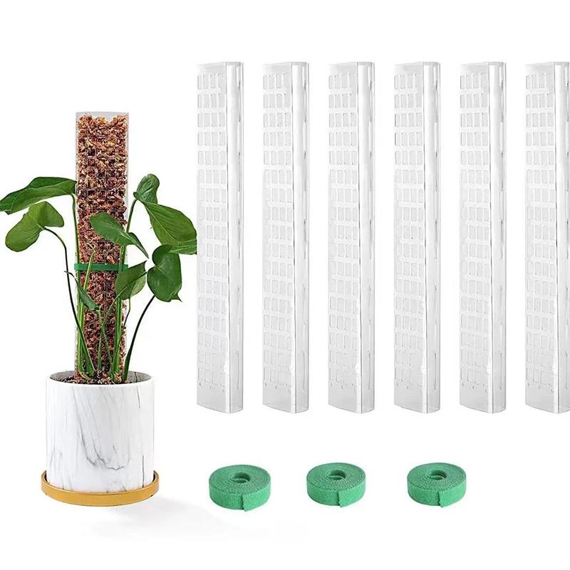 2/4/6Pcs Climbing Plant Water Moss Column Indoor Moss Pole Plants Plastic Pole For Sphagnum Support Potted Plants Sticks Creeper