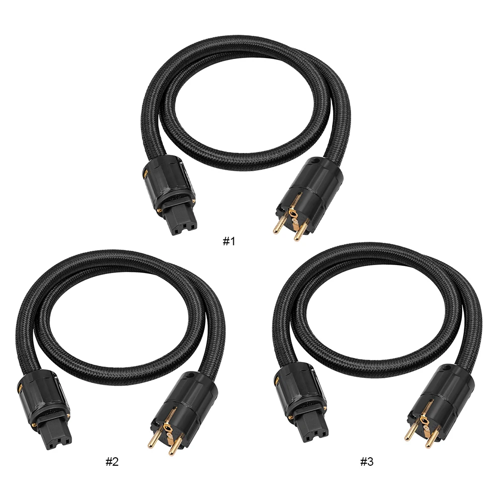 HiFi الصوت التيار الكهربائي الحبل مضفر كم الاتحاد الأوروبي التوصيل التيار المتناوب سلك الطاقة 250 فولت 15A التيار المتناوب كابل إمداد التيار الكهربائي لمكبر الصوت مضخم الصوت الحبل