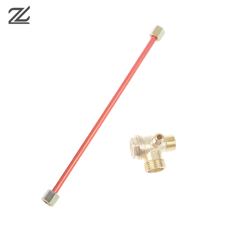 Air Compressor Check Valves Male Thread G1/8 Zinc Alloy Connector Accessories 3-Port Exhaust Tube 200mm Part 20mm/16mm/10mm Tool