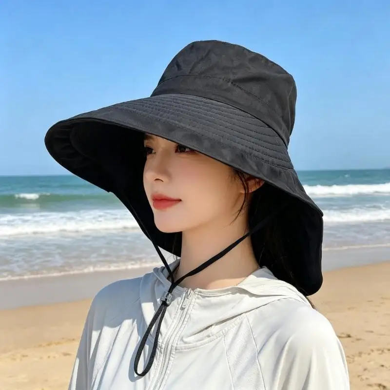 Windproof Foldable Fishing Hat With Neck Flap Sunshield Outdoor Adventure Gear Y166