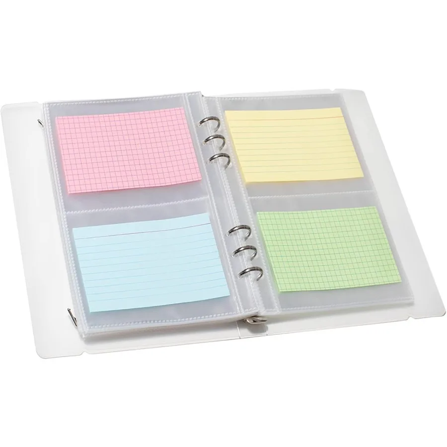 

3x5 Держатель для карточек-переплетов Органайзер для карточек-переплетов Флэш-карты и карточек рецептов 90 рукавов для карточек Магазины с индексом до 180