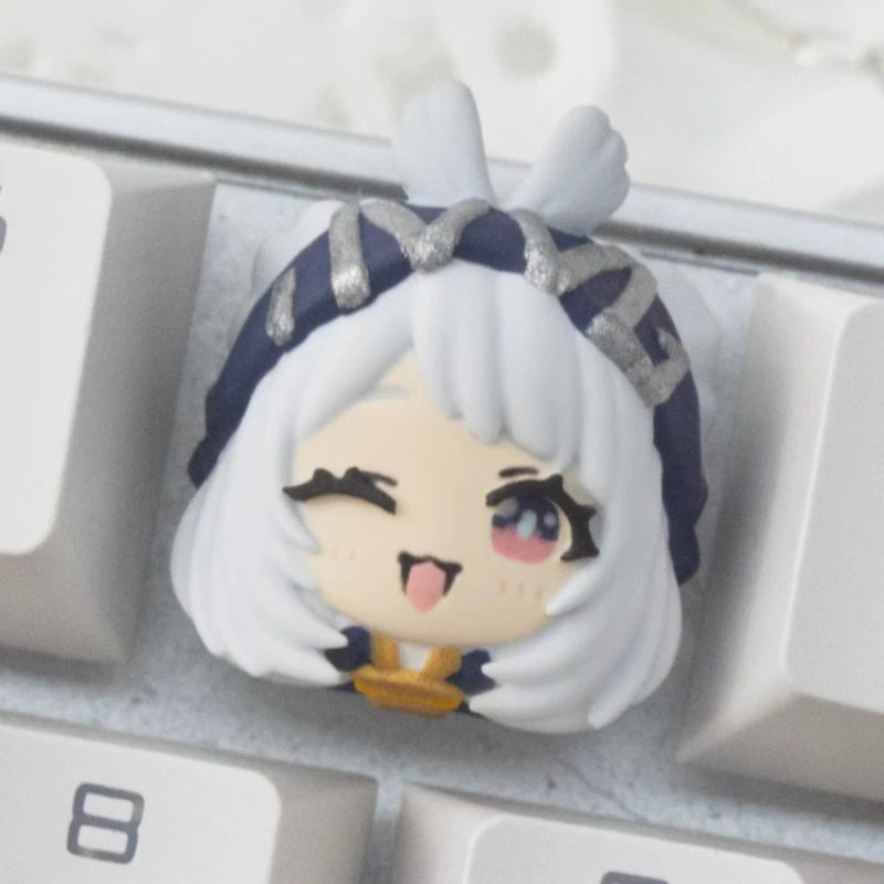 Mualani Kinich Zhongli KIee Theme Keycaps Set 3D Resin Artisan Key Caps Custom Original Handmade Keycaps for Mechanical Keyboard