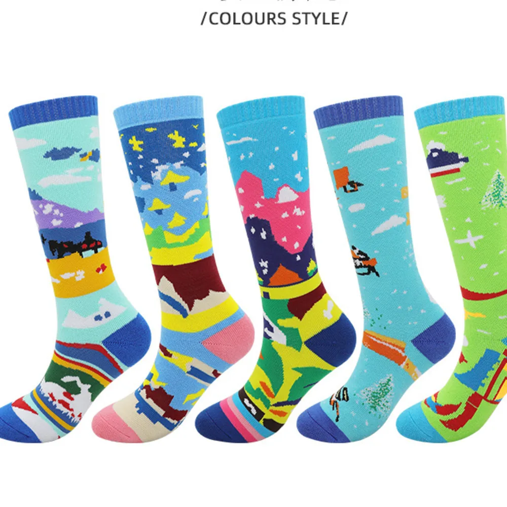 

Winter Children's Ski Socks Youth Long Tube Thickened Warm Snow Socks Big Kids Towel Professional Sports Snow Socks