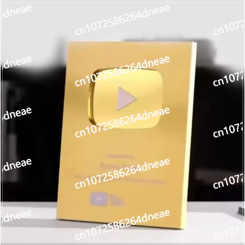 جائزة مخصصة ميدالية الكأس اللوحة أروع هدية مع زر اللعب الفضة والذهب اللوحة جوائز يوتيوب بالجملة