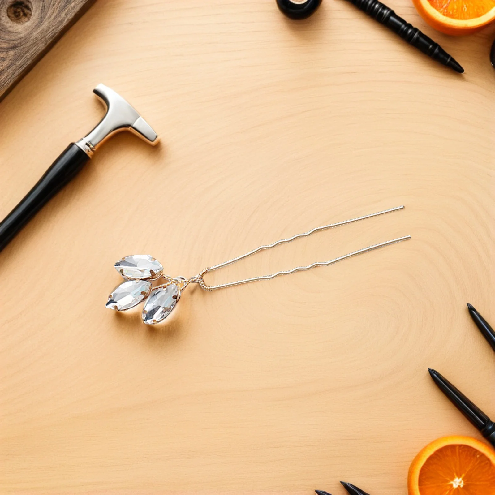 6 قطع من دبابيس الشعر المصنوعة من حجر الراين، مشابك شعر أنيقة لحفلات الزفاف، ديكور أوبدو، غطاء رأس كريستالي للنساء، دبوس شعر للزفاف