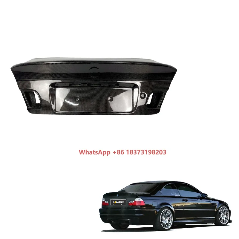 

Langyu Auto Modification Parts Trunk Lid Carbon Fiber CSL Style Trunk Lids Boot Cover for 3 Series E46 4 Door Trunk Cover