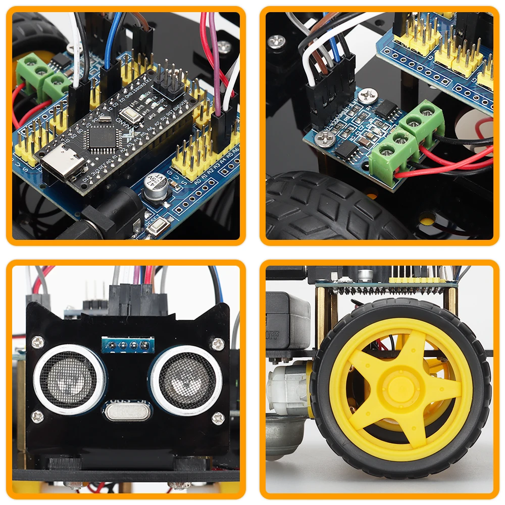 Tscinbuny Robot 2wd Kit for Arduino Complete Robotic Kit Programmable Robot Kit for Arduino Electronic Kits to Build Automation