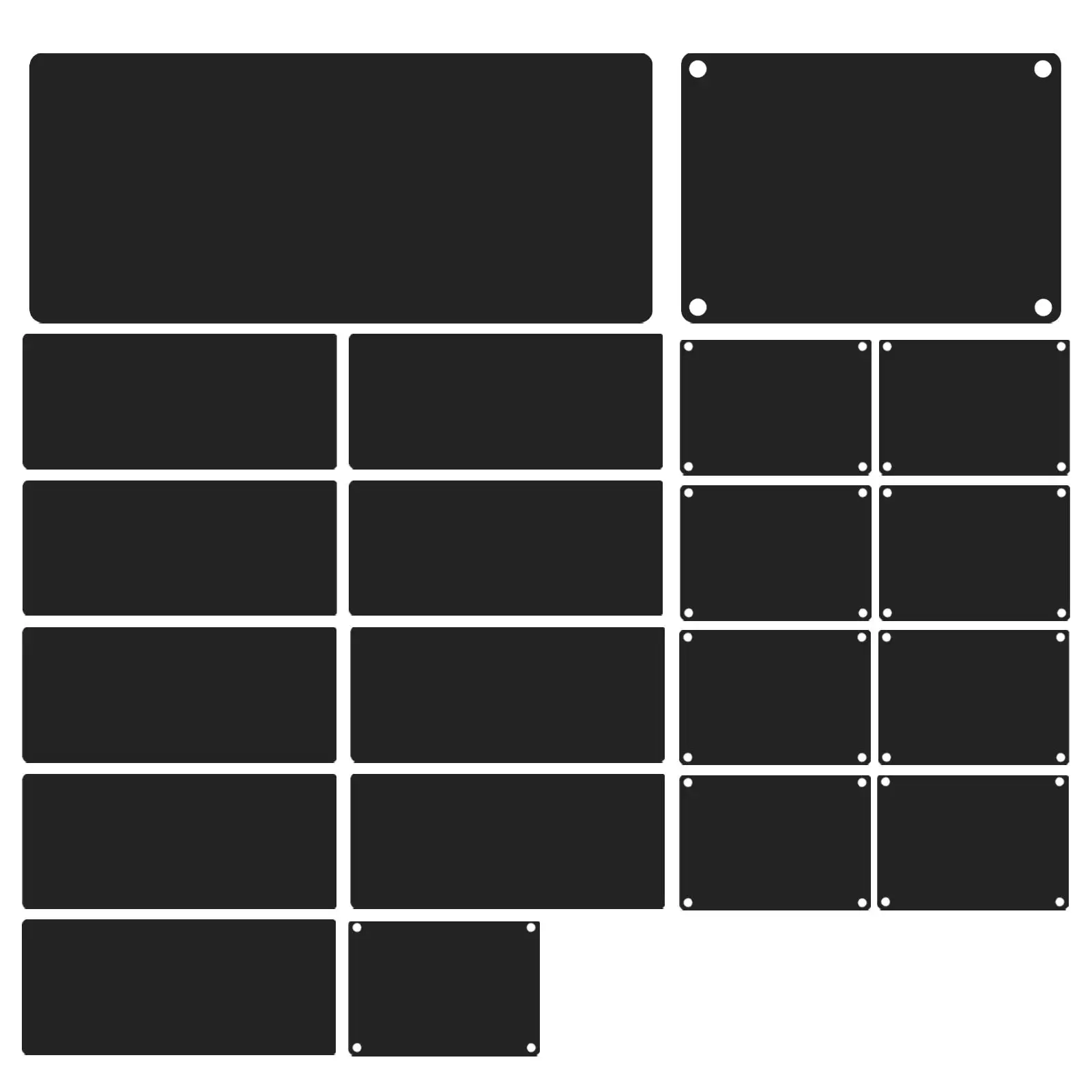 

20 Pcs Blank Nameplate Aluminum Signs Printing Hot Pressing Plates Door Supply Hotel