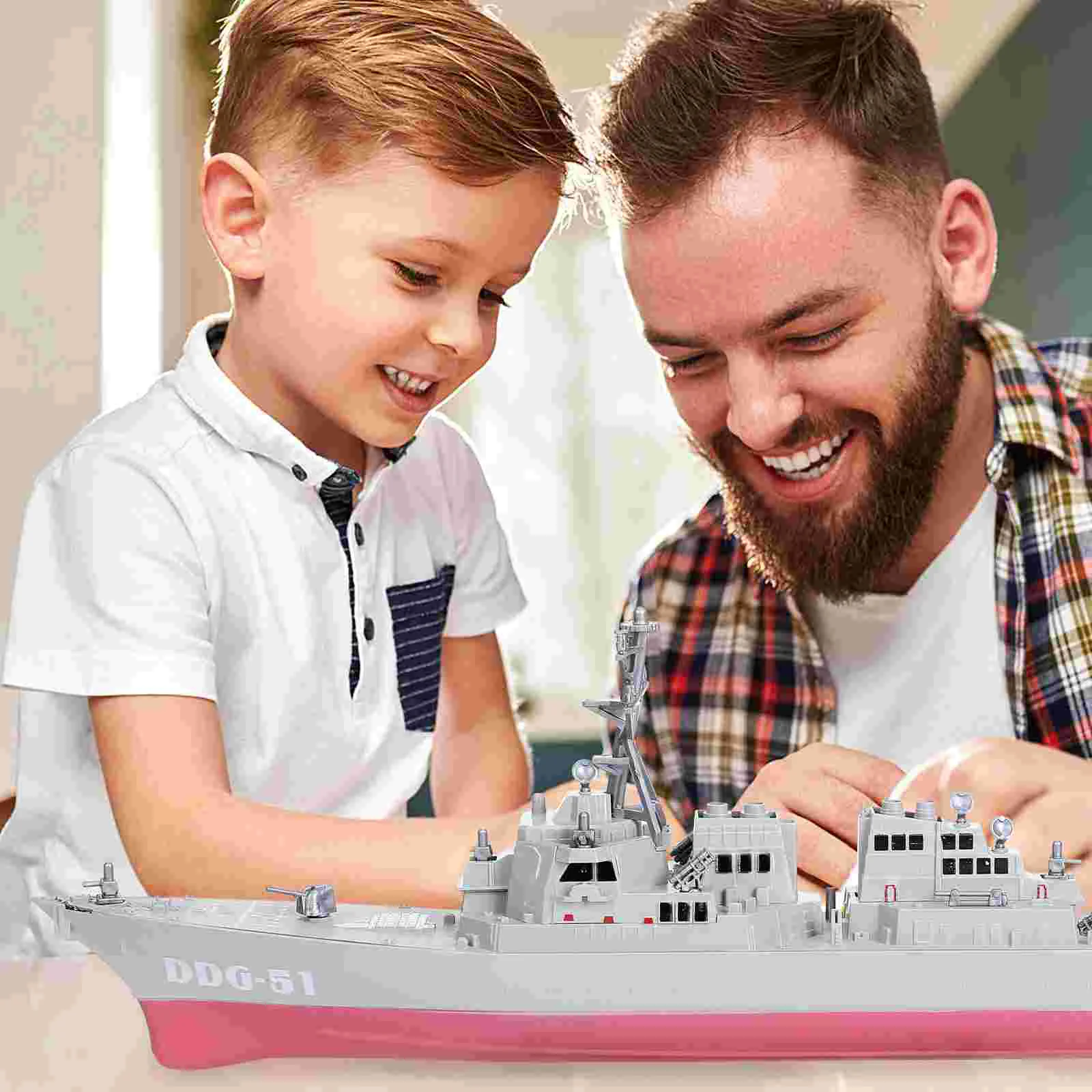 Destroyer Model Toys Kids Boys Bedroom Decoration Ship Aircraft Carrier Plastic for Child