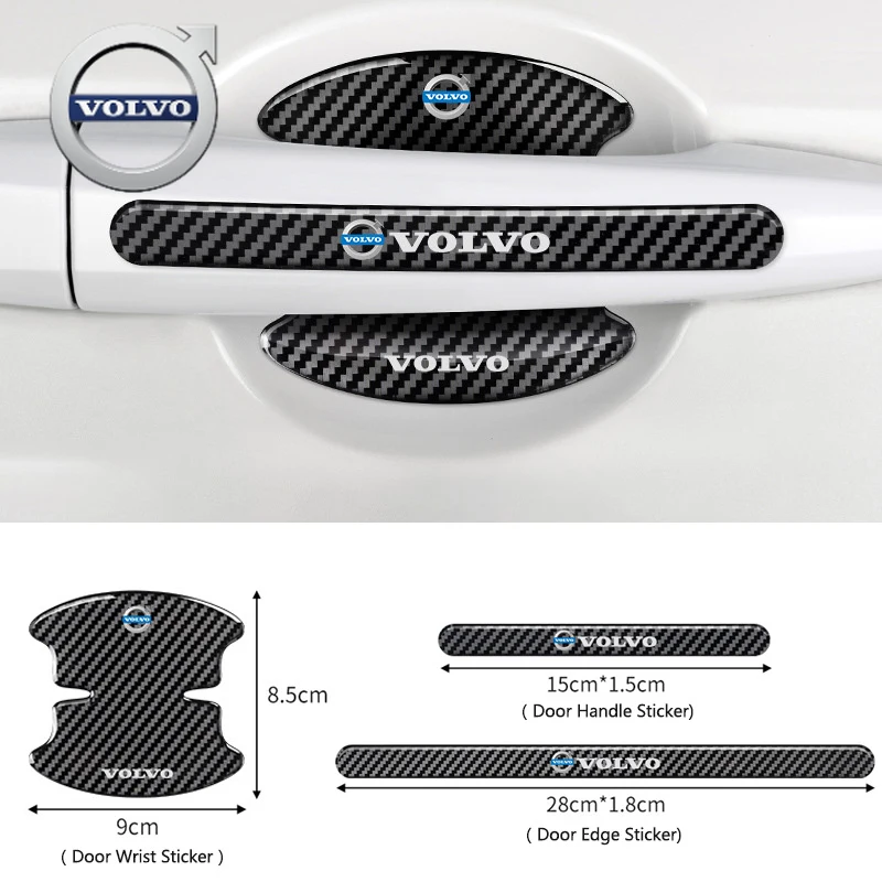 

Защитная наклейка от царапин на ручку двери для автомобилей Volvo: C40, V60, V40, XC90, S60, C30, XC60, V50, V70, S90, XC40, S80