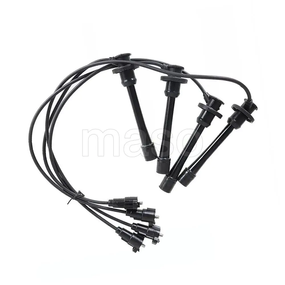 

4Pcs Spark Plug Wire For Toyota 4Runner/ T100/ Tacoma LA1568241CM 90919 22387 9091922387 90919-22387 Black Car Wire