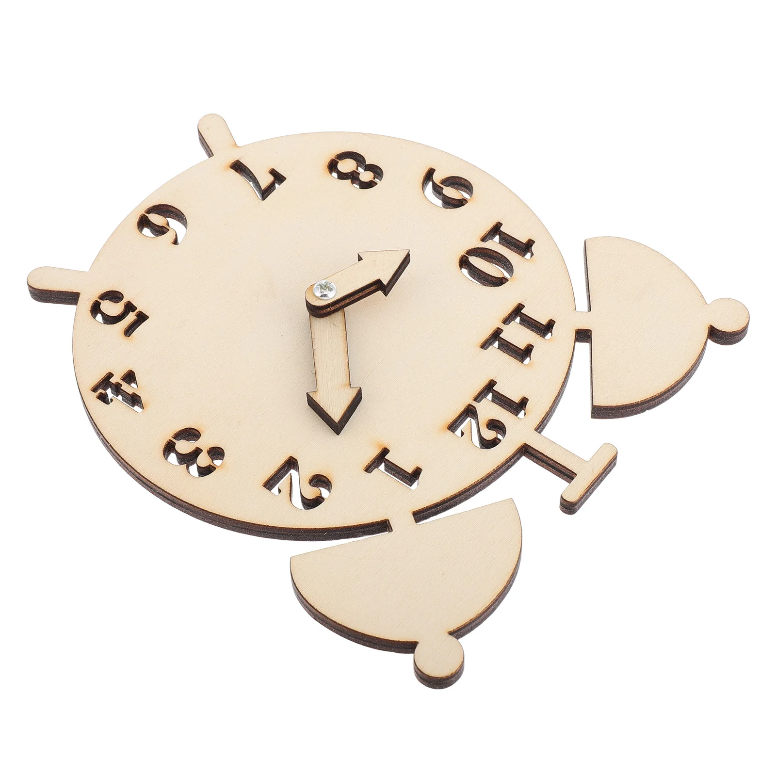 

Wooden Puzzle Clock Diy Kit Sandable Wood Pieces For Graffiti Painting Craft Educational Time Learning Early Math Skill