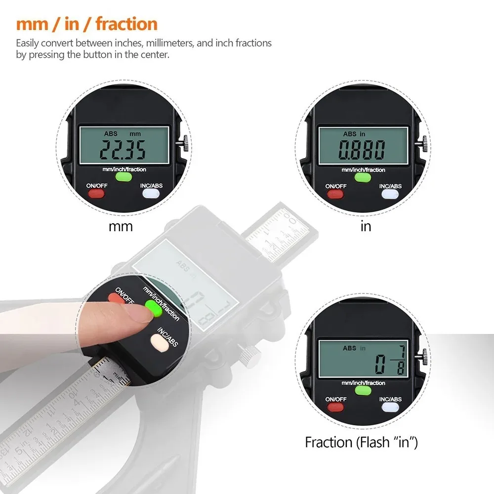 Digital Height Gauge Depth Gauge Table Saw Height Gauge Large Digital Display for Woodworking Router Table