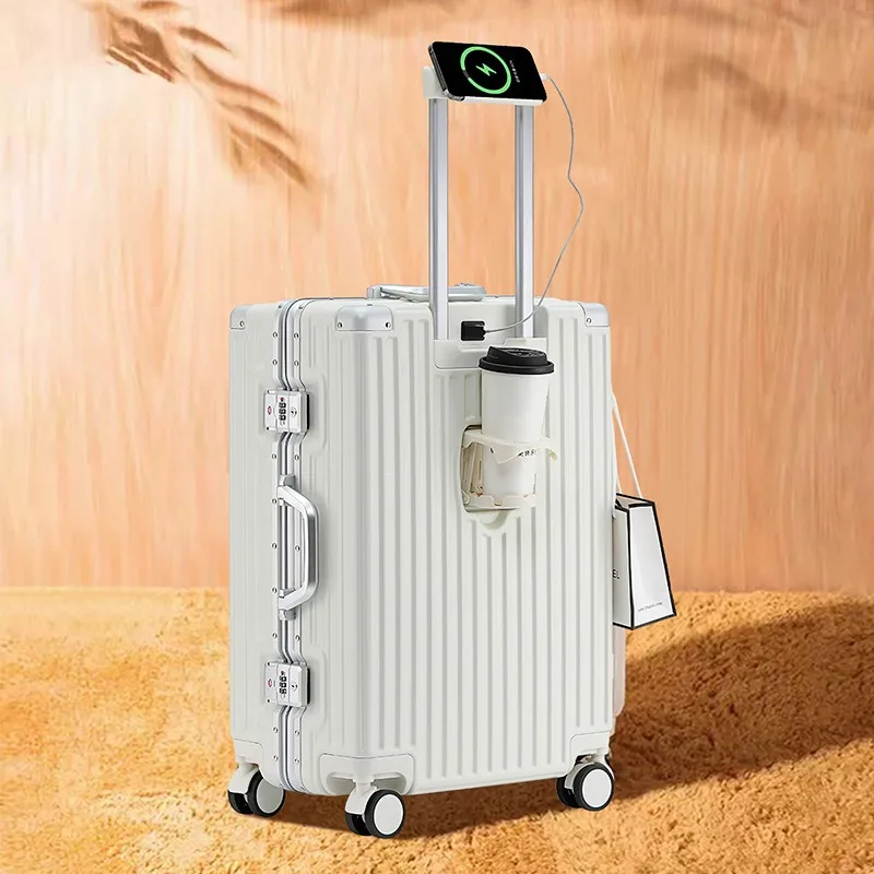 

Aluminium Frame Luggage Case New Rollaboard Suitcase Universal Wheels Travel Case Carry on Stylish Durable Suitcases Set