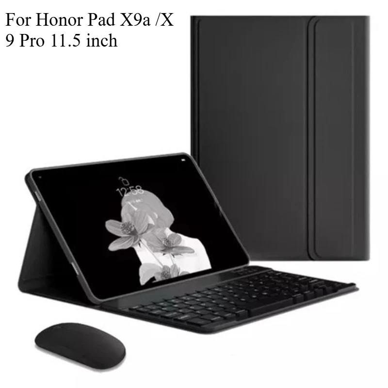 

Чехол с клавиатурой для Honor Pad X9a 11,5 дюймов 2025 BT, беспроводная клавиатура с кожаной подставкой, чехол для Honor Pad X9 Pro ELN2W09