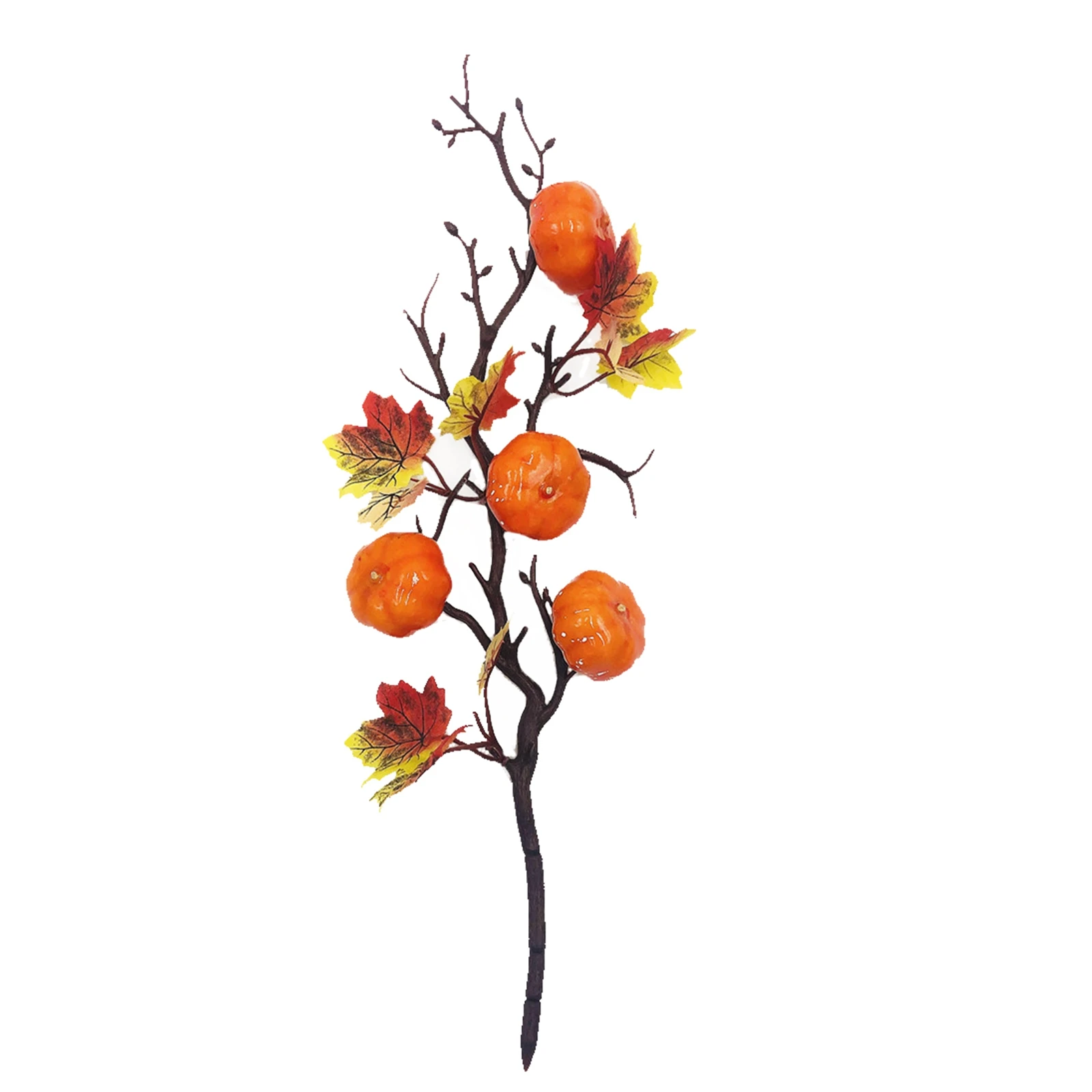 Simulation Acorn Cutting Fake Pumpkin Branch Handle Artificial Flowers Pumpkin-foam Branch-plastic Thanksgiving Harvest