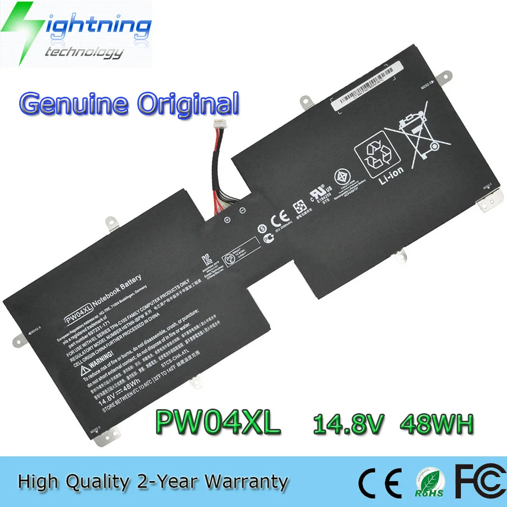 

Genuine 14.8V 3120mAh PW04XL Notebook Battery for HP SpectreXT TouchSmart 15-4000eg HSTNN-IBPW TPN-C105