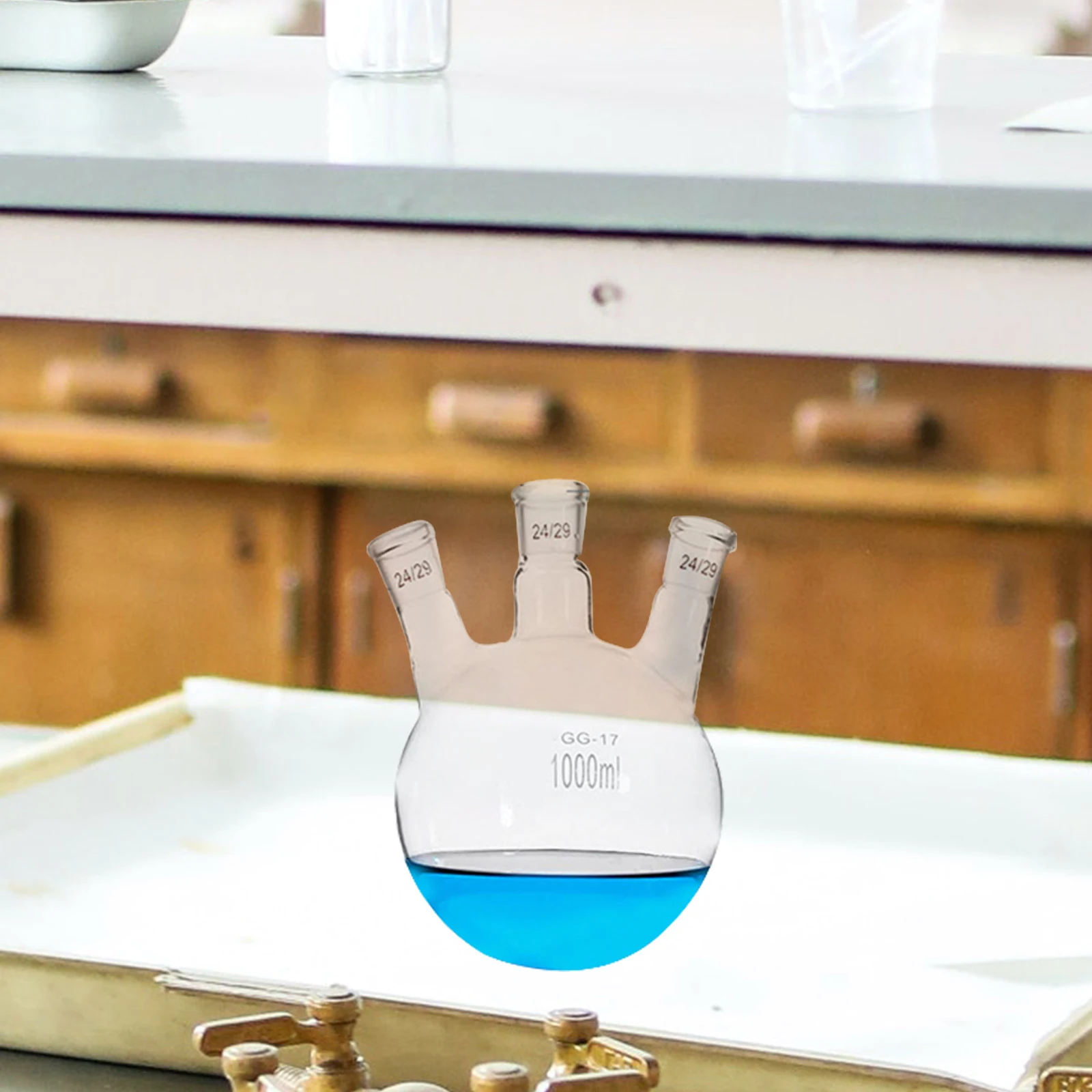 High-Quality 3 Neck Laboratory Flask Versatile Use in Chemistry Research and Applications Laboratory 3 Neck Flask