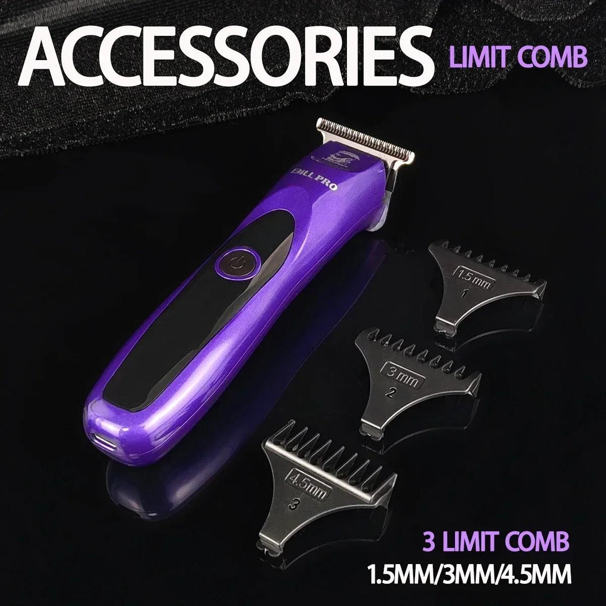 BiLL PRO BL951 7000RPM DLC CERAMIC Blade Professional Hair trimmer OilHead Engraving Barbershop Men's Zero-Cut Blade