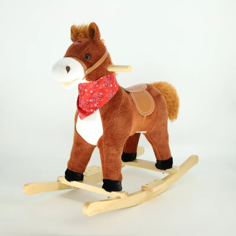 

Детская лошадка-качалка, деревянное животное-качалка, плюшевая игрушка, креативный декор для детской комнаты, детское кресло-качалка, игрушка-качалка для малышей