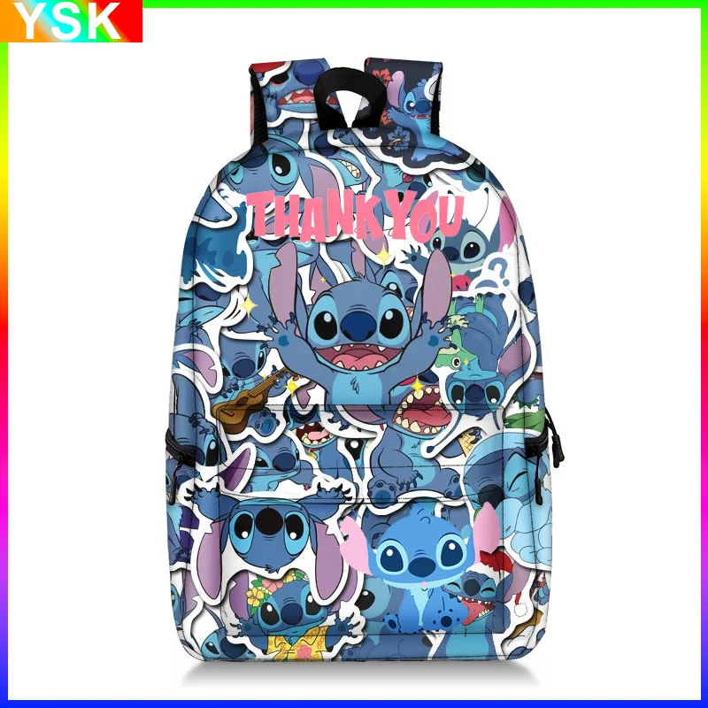 

MINISO Disney Stitch Print Men's Backpack for Middle School Students To Reduce Burden Backpack Computer Bag Mochila