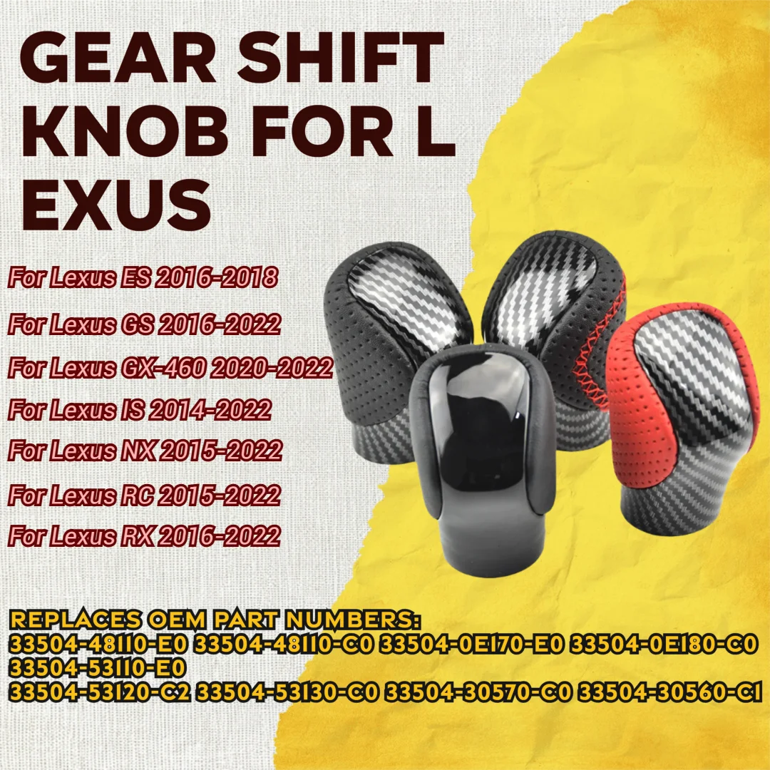 Black Gear Shift Knob for Lexus ES GS-450H GX IS-300 NX-300H RC-300 RX-350 Car Styling Accessory