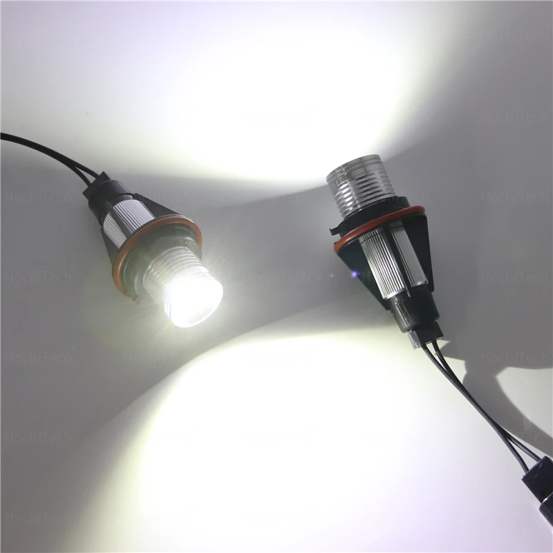 Angel Eyes For E39 Car LED Headlight 1 Set 2*10W 20W LED Marker White For E39 E53 E60 E61 E63 E64 E65 E66 E87 525