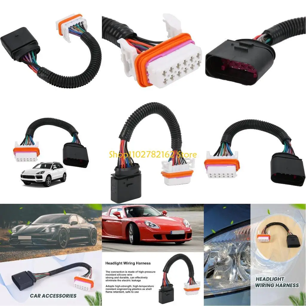 

547B 955-631-239-11 95563123911 Headlight Wiring Harness Lamp Xenon Front Connector Extension Cable Adapter for 4.5L 03-2006