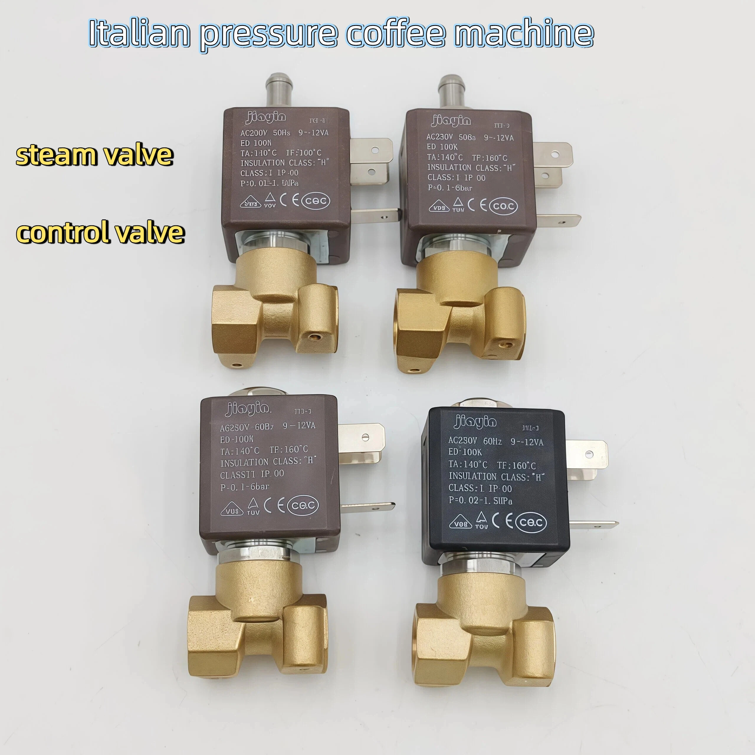 Commercial 230V High-Temperature Resistant Italian Coffee Machine Steam Valve Brewing/Electromagnetic Control Accessories