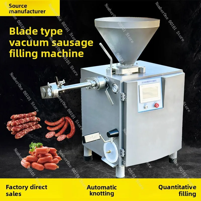 Fully Automatic Vacuum Sausage Stuffer Blade Type Sausage Filling Equipment Sausage and Stuffer Integrated Machine