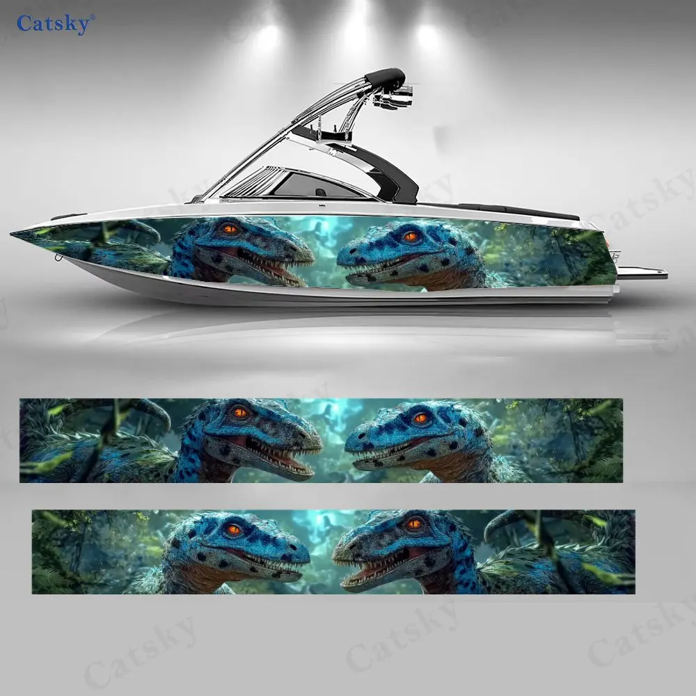 Prehistoric Dinosaur Dialogue Primeval Forest Boat Sticker Vinyl Ship Pontoon Deck Boat Fishing Decorative Pontoon Boats Decal